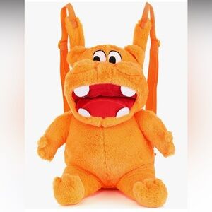 Hasbro Hungry Hungry Hippo Orange Plush Backpack New With Tags